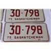 Image 4 : (4) Saskatchewan License Plates 1975