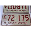 Image 5 : (4) Saskatchewan License Plates 1975