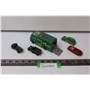 (5) Metal Die Cast Cars: Car Transporter, Army, Coupe, Convertible