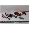 (8) Die Cast Vehicles: (4) Cab-Over Semi's w/Trailers, Cement Truck, Jetsons Pick-up Truck, Misc.
