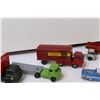 Image 3 : (8) Die Cast Vehicles: (4) Cab-Over Semi's w/Trailers, Cement Truck, Jetsons Pick-up Truck, Misc.