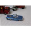 Image 4 : (8) Die Cast Vehicles: (4) Cab-Over Semi's w/Trailers, Cement Truck, Jetsons Pick-up Truck, Misc.