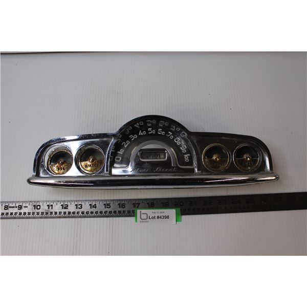Antique Silver Streak Chrome Dash (Oil & Water Gauges need to be mounted)