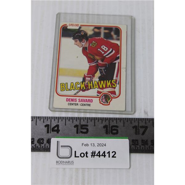 OPC 1981 Denis Savard Black Hawks Hockey Card