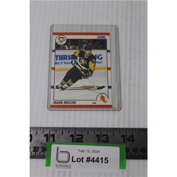 1990 Score Mark Recchi Penguins Hockey Card