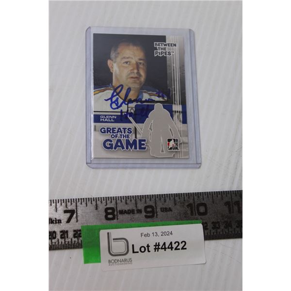 Signed 2008 Glenn Hall Hockey Card