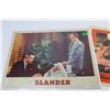 Image 2 : (2) Vintage Movie Lobby Cards - 1957 - "My Gun Is Quick", "Slander" - 11" x 14"