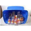 Image 1 : * Large Assortment of Plastic Storage Containers, Collector Tin, Storage Tote With Lid