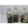 Image 2 : (6) Milk Bottles With Decorative Stones