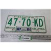 Image 1 : License Plate - British Columbia