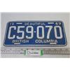 Image 1 : License Plate - British Columbia