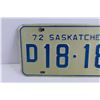 Image 2 : Saskatchewan 1972 License Plate