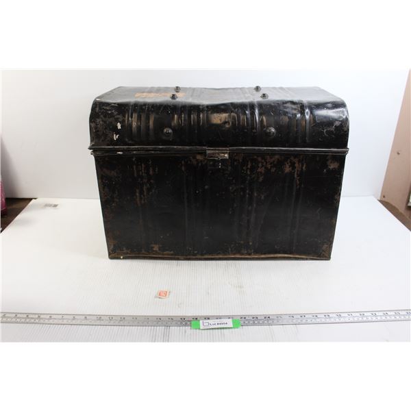 *Metal Travel Trunk - Latch Broken, Stamp - 23 x 16 x 16