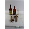 Image 1 : (3) Vintage Bottles, (2) Spigots