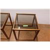 Image 2 : * (2) Glass Top End Tables - Each 18" x 18" x 18"