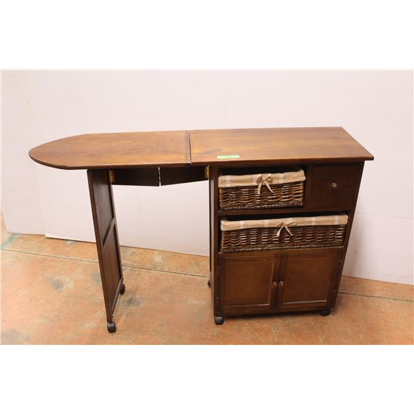 * Cabinet With Folding Dropleaf - 13" x 51" (open) x 32"