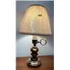 Image 1 : Vintage Retro Wooden Brass Table Lamp 10.5Wx18H