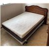 Image 1 : Mid 19th Century Solid Wood & Metal Bed Frame With DORMEO Memory Foam Mattress, Box Spring Included