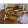 Image 2 : Assorted Collection Of Gold Vintage Decor - Blanket Rack & Magazine Table With Glass Top