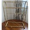 Image 3 : Assorted Collection Of Gold Vintage Decor - Blanket Rack & Magazine Table With Glass Top