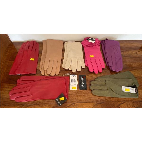 Assorted Collection Of Womens Leather Gloves - Danier Leather, Thinsulate, Sears & More