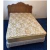Image 1 : 20th Century Solid Wood Handcrafted Bed With Metal Frame