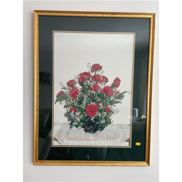 Floral Art In Decorative Frame - Custom Framing By Michael's - 21.5Lx28H