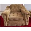 Image 1 : Retro Vintage Material One Seater Chair - Tan In Colour 41Lx36Dx30H