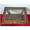 Image 4 : Vintage Retro Wooden Side Table With Glass Top 26Lx19.5Dx21H