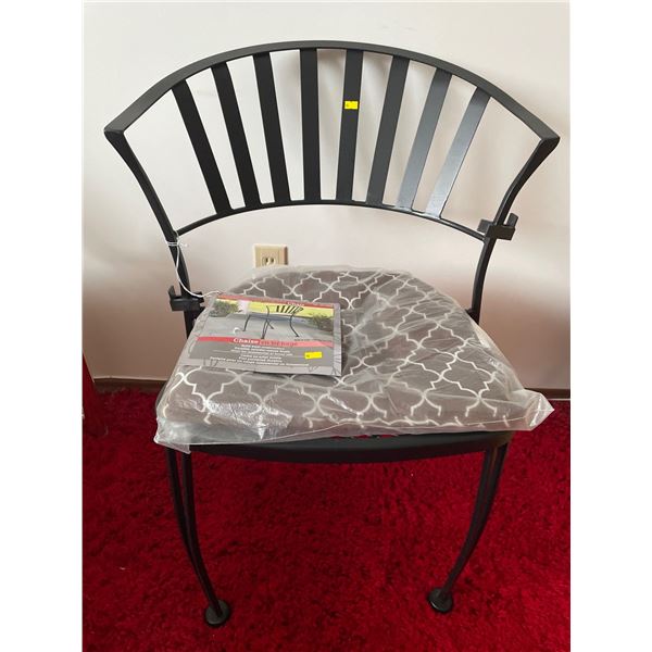 Wrought Iron Chair With Cushion - Brand New