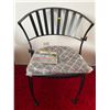 Image 1 : Wrought Iron Chair With Cushion - Brand New