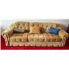 Image 1 : Retro Vintage Material 3 Seater Couch - Tan In Colour 88Lx36Dcx27H