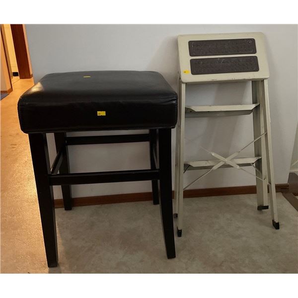 EKCO Step Ladder & Faux Bar Stool