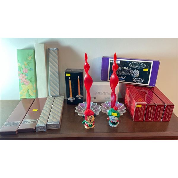 Assorted Collection Of Brand New In Box Candles & Candle Holders