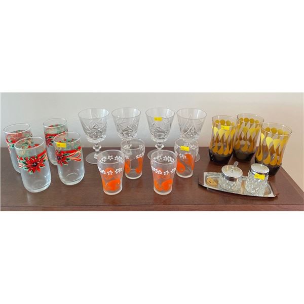 Assorted Collection Of Glasses, Crystal Goblets, Vintage Retro & More