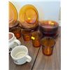 Image 4 : Assorted Collection Of Vintage Retro Amber Glassware & Tea For 2 Set