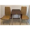 Image 2 : Mid Century Modern 2 Person Table Set With Chairs - Dropleaf