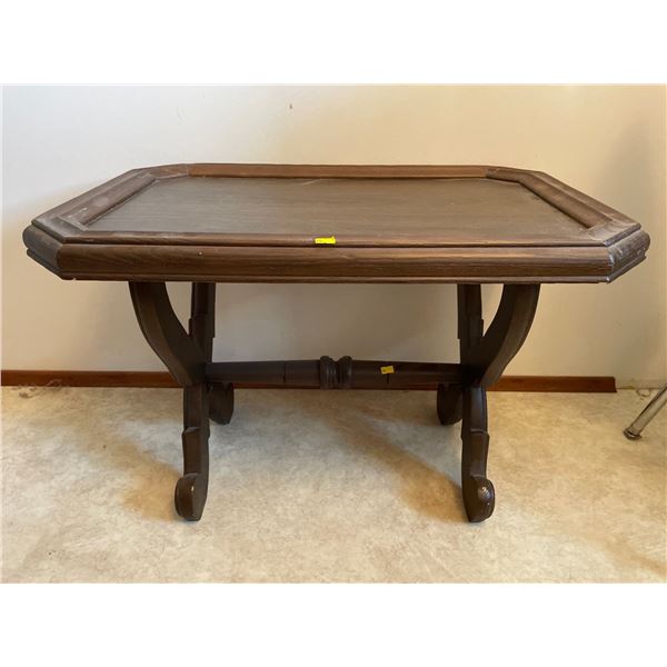 Vintage Solid Wood Hand Crafted Table 32Lx21.5Dx21H