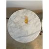 Image 3 : Matching Set Of Marble Top Side Tables With Metal/Brass 3 Legged Stands
