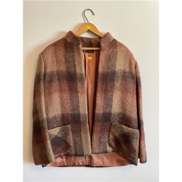 Vintage Ladies Size 11/12 Designer Jacket By Bernard Cowan - Made In Toronto, Canada