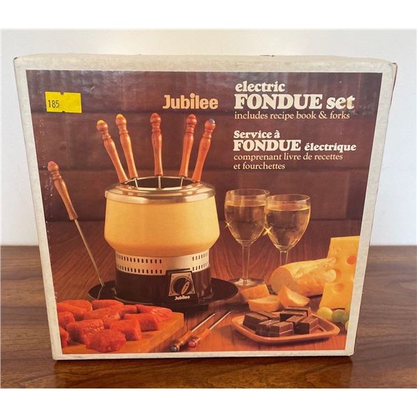 Brand New In Box - Vintage Jubilee Electric Fondue Set With Recipe Cards