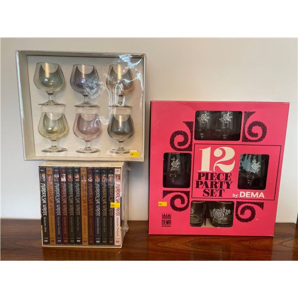 Brand New In Box - Dema Vintage 12 Piece Party Set, 12 Season Box Set Of Murder She Wrote & More