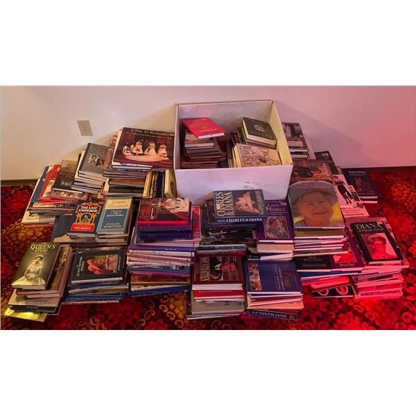A LIFETIME ASSORTED COLLECTION OF ROYAL FAMILY BIOGRAPHIES, BOOKS, NOVELS, & MORE