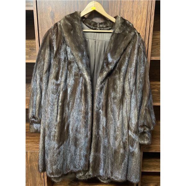 Ladies Ranched Mink Fur Coat - Size Extra Large