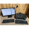 Image 1 : Assorted Collection Of Computer Components - LG 26" Monitor, Canon Printer, & Keyboards