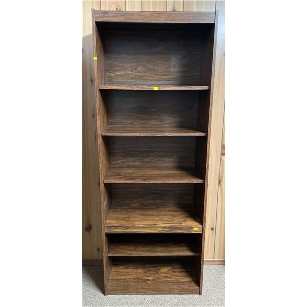 Beautiful Brown Solid Wood Book Shelf 25Lx12Dx66H