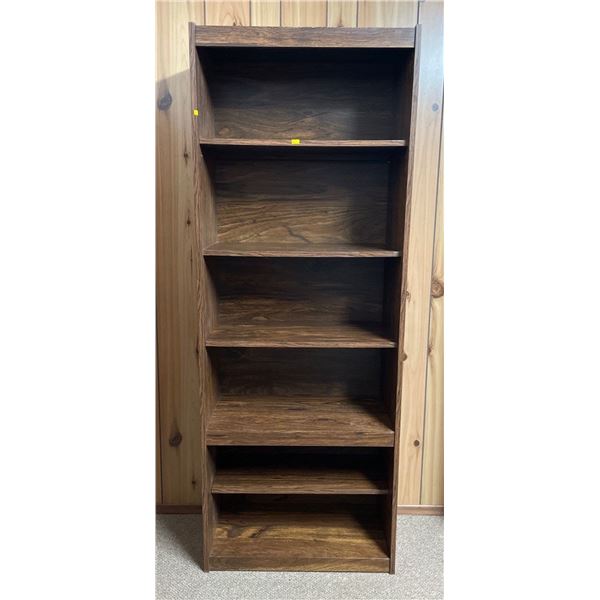 Beautiful Brown Solid Wood Book Shelf 25Lx12Dx66H
