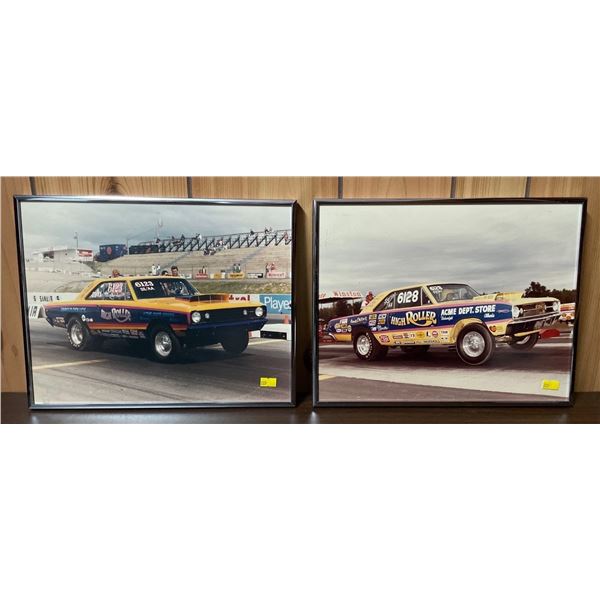 Set Of Vintage Race Car Memorabilia 14.5Lx11.5H