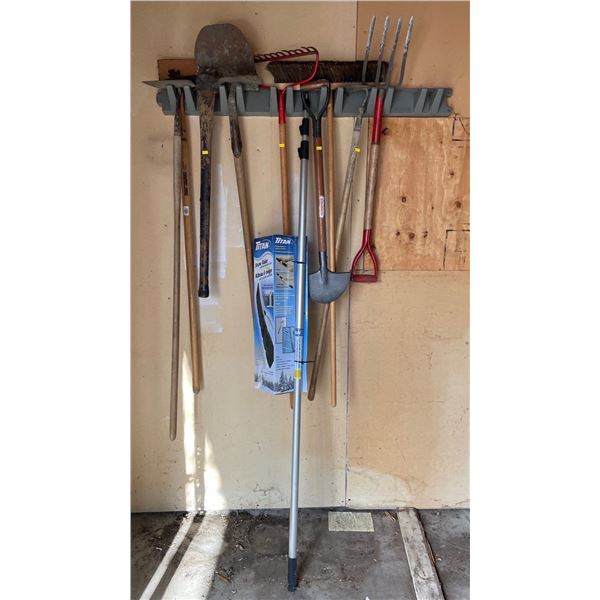 Assorted Gardening Tools - Comes With Grey Rack