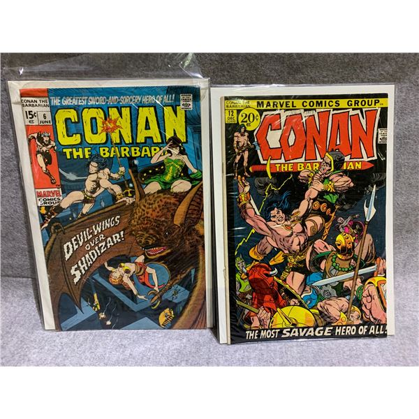 MARVEL COMICS CONAN THE BARBARIAN #6, AND 12